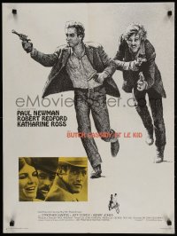 2t667 BUTCH CASSIDY & THE SUNDANCE KID French 23x31 R1970s Paul Newman, Robert Redford, Ross