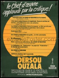 2t677 DERSU UZALA French 23x31 1976 Akira Kurosawa, Best Foreign Language Academy Award winner!