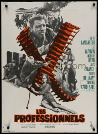 2t735 PROFESSIONALS French 23x31 1966 Burt Lancaster, Lee Marvin & sexy Claudia Cardinale!
