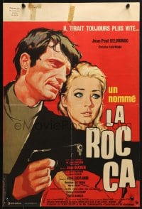 2t801 MAN NAMED ROCCA French 16x23 1961 art of Jean-Paul Belmondo & Christine Kaufmann by Tealdi!