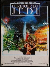 2t810 RETURN OF THE JEDI French 15x21 1983 George Lucas classic, different Michel Jouin sci-fi art!