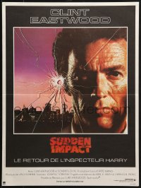 2t813 SUDDEN IMPACT French 16x21 1983 Clint Eastwood is at it again as Dirty Harry, great image!
