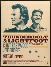 2t814 THUNDERBOLT & LIGHTFOOT French 16x21 R2011 different image of Clint Eastwood & Jeff Bridges!