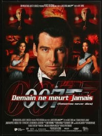 2t815 TOMORROW NEVER DIES French 16x21 1997 Pierce Brosnan as Bond, Michelle Yeoh, Teri Hatcher!
