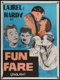 2t047 FUN FARE Indian R1960s image of Stan Laurel & Oliver Hardy & art of couples kissing!