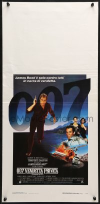 2t867 LICENCE TO KILL Italian locandina 1989 Timothy Dalton as James Bond, he's out for revenge!
