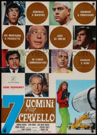 2t925 CRIMINAL AFFAIR Italian 26x37 pbusta 1969 Sette uomini e un cervello, sexy Ann-Margret!