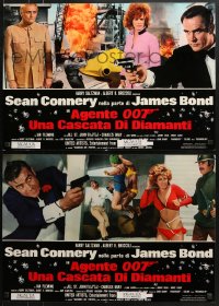 2t999 DIAMONDS ARE FOREVER group of 12 Italian 18x26 pbustas 1971 Connery as James Bond, Gray as Blofeld!