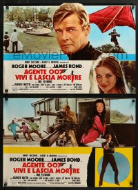 2t997 LIVE & LET DIE group of 10 Italian 18x26 pbustas 1973 Roger Moore as Bond, sexy Jane Seymour!