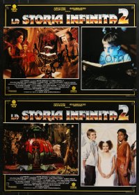 2t987 NEVERENDING STORY 2 group of 6 Italian 19x26 pbustas 1991 George Miller sequel, different!