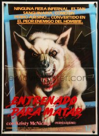 2t015 WHITE DOG South American 1986 Sam Fuller directed, Trained to Kill, de-programming a racist dog!