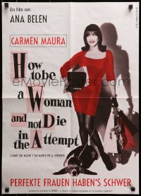 2t070 HOW TO BE A WOMAN & NOT DIE IN THE ATTEMPT Swiss 1991 wacky image of pretty Carmen Maura!
