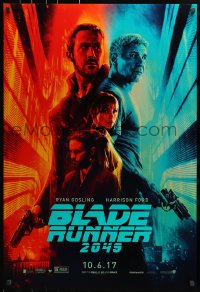 2w647 BLADE RUNNER 2049 teaser DS 1sh 2017 great montage image with Harrison Ford & Ryan Gosling!