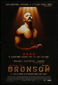 2w653 BRONSON DS 1sh 2009 cool image of Tom Hardy in title role, directed by Nicolas Winding Refn!