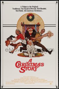 2w662 CHRISTMAS STORY studio style 1sh 1983 best classic Christmas movie, art by Robert Tanenbaum!