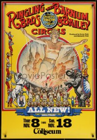 2w027 RINGLING BROS & BARNUM & BAILEY CIRCUS 27x40 circus poster 1977 circus acts and animals!
