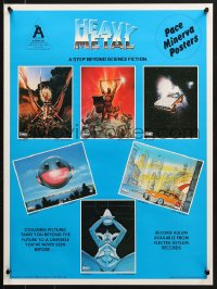 2w211 HEAVY METAL checklist 18x24 Scottish commercial poster 1980s Achilleos and many other artists!