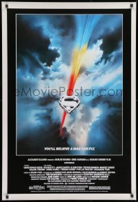 2w223 SUPERMAN 27x40 commercial poster 2006 Bob Peak, you'll believe a man can fly!