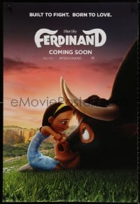 2w703 FERDINAND style C int'l teaser DS 1sh 2017 John Cena voices title role, great image of bull & Nina!