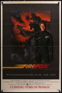 2w704 FIREFOX advance 1sh 1982 cool C.D. de Mar art of the flying killing machine & Clint Eastwood!