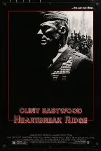 2w747 HEARTBREAK RIDGE 1sh 1986 Clint Eastwood all decked out in uniform & medals!
