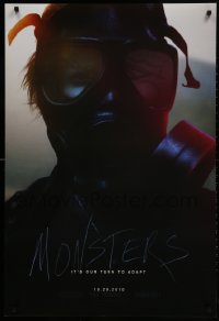 2w843 MONSTERS teaser DS 1sh 2010 Gareth Edwards, cool image of man in gas mask!