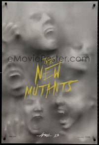 2w855 NEW MUTANTS style A teaser DS 1sh 2019 Marvel Comics, Williams, completely creepy design!