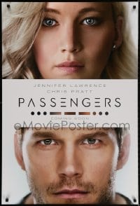 2w864 PASSENGERS int'l teaser DS 1sh 2016 close-up images of Jennifer Lawrence and Chris Pratt!