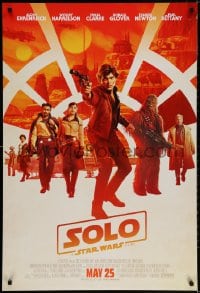 2w921 SOLO advance DS 1sh 2018 A Star Wars Story, Ron Howard, Ehrenreich, top cast, Chewbacca!
