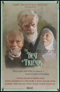 2w180 BEST OF FRIENDS tv poster 1991 novel by Felicitas Corrigan, Schwartz art!