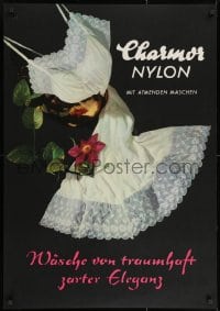2w302 CHARMOR NYLON 28x40 German advertising poster 1960s image of a nightie!