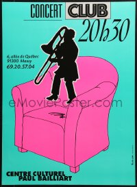 2w273 CONCERT CLUB signed 20x27 French music poster 1992 by artist Fanchere Corbin on the back!