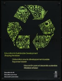 2w456 EDUCATION FOR SUSTAINABLE DEVELOPMENT 24x32 special poster 1990s recycling symbol!