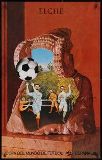 2w467 ESPANA 82 Kolar style 24x38 French special poster 1982 World Cup Soccer, Futbol!