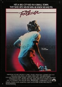 2w167 FOOTLOOSE mini poster 1984 teenage dancer Kevin Bacon has the music on his side!