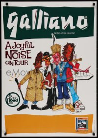 2w276 GALLIANO 23x33 Bulgarian music poster 1992 A Joyful Noise Tour, wild art of the band!