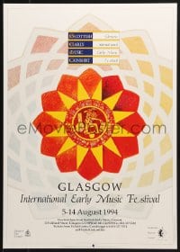 2w279 GLASGOW INTERNATIONAL EARLY MUSIC FESTIVAL 17x23 Scottish music poster 1994 Martin McGuire!