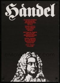 2w495 HANDEL FESTIVAL 23x32 East German special poster 1981 art of the composer by Voigt!