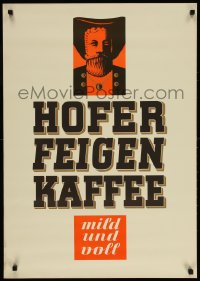 2w324 HOFER FEIGENKAFFEE 23x33 German advertising poster 1950s coffee first made for children!