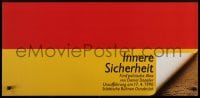 2w382 INNERE SICHERHEIT 23x33 German stage poster 1990 Daniel Doppler play, Holger Matthies art!