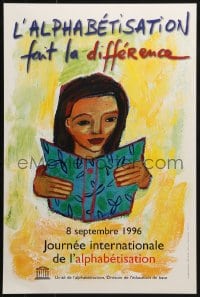 2w511 JOURNEE INTERNATIONALE DE L'ALPHABETISATION 16x24 French special poster 1996 Klaudia Kemper!