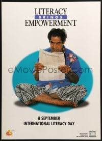 2w520 LITERACY BRINGS EMPOWERMENT 17x24 special poster 1990s UNESCO, International Literacy Day!