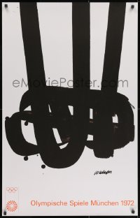 2w551 OLYMPISCHE SPIELE MUNCHEN 1972 Pierre Soulages style 25x40 German special poster 1972