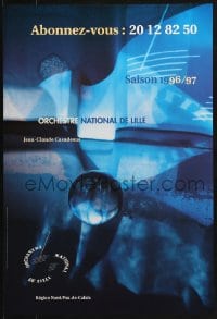 2w291 ORCHESTRE NATIONAL DE LILLE 16x23 French music poster 1996 cool completely different design!