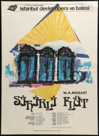 2w411 SIHIRLI FLUT 19x26 Turkish stage poster 1980s Wolfgang Amadeus Mozart's The Magic Flute!