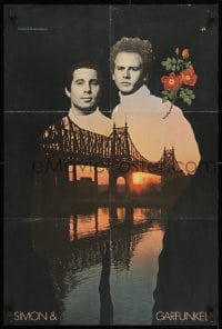 2w294 SIMON & GARFUNKEL 22x33 music poster 1968 cool image of musical duo, Bookends!