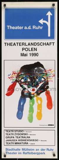 2w266 THEATERLANDSCHAFT POLEN 13x35 German museum/art exhibition 1990 Andrzej Onegin-Dabrowski!