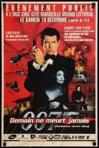 2w586 TOMORROW NEVER DIES advance 16x24 French special poster 1997 Brosnan as James Bond!