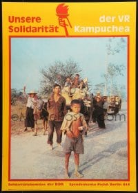 2w592 UNSERE SOLIDARITAT DER VR KAMPUCHEA 16x23 East German special poster 1979 Cambodians!