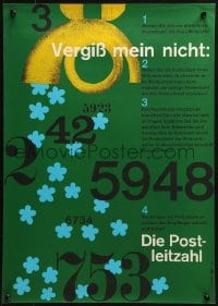2w593 VERGISS MEIN NICHT 17x23 German special poster 1962 art by Dorothea Fischer-Nosbisch!